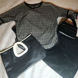 SUEDE DOUBLE SPLIT SKIRT